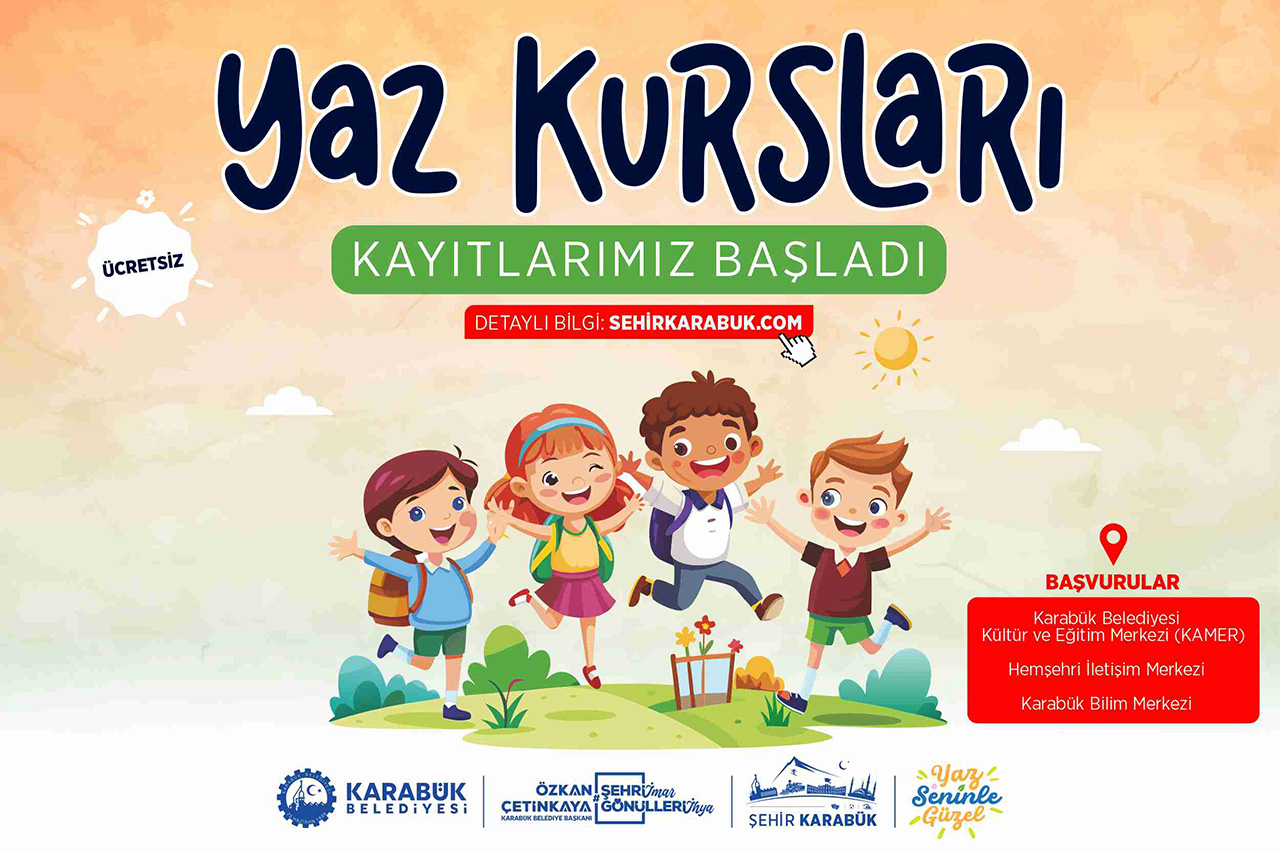 Karabük Belediyesi Yaz Kursları Kayıtları Başladı!